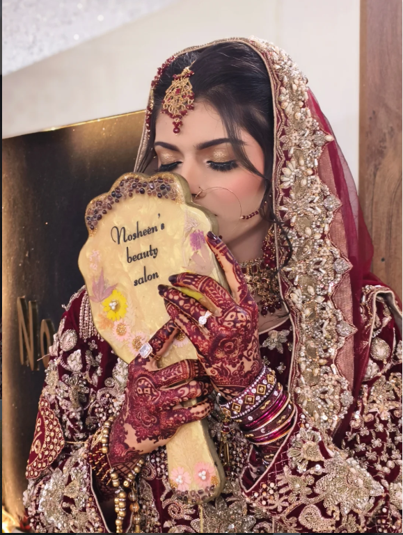 Bridal Mirror Stand Pose